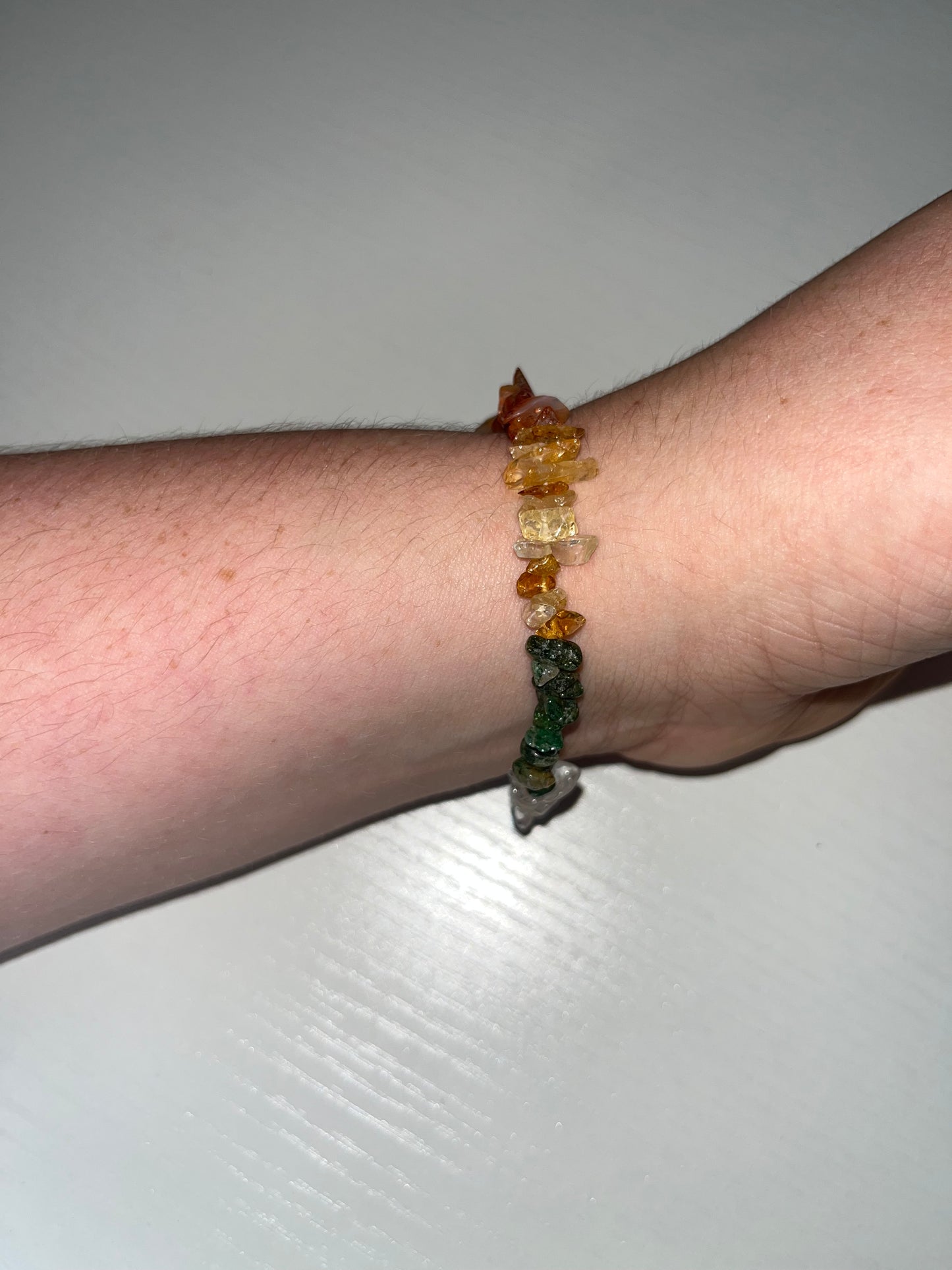 Chakra chip bracelet