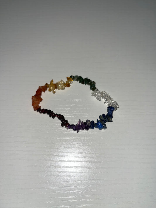 Chakra chip bracelet