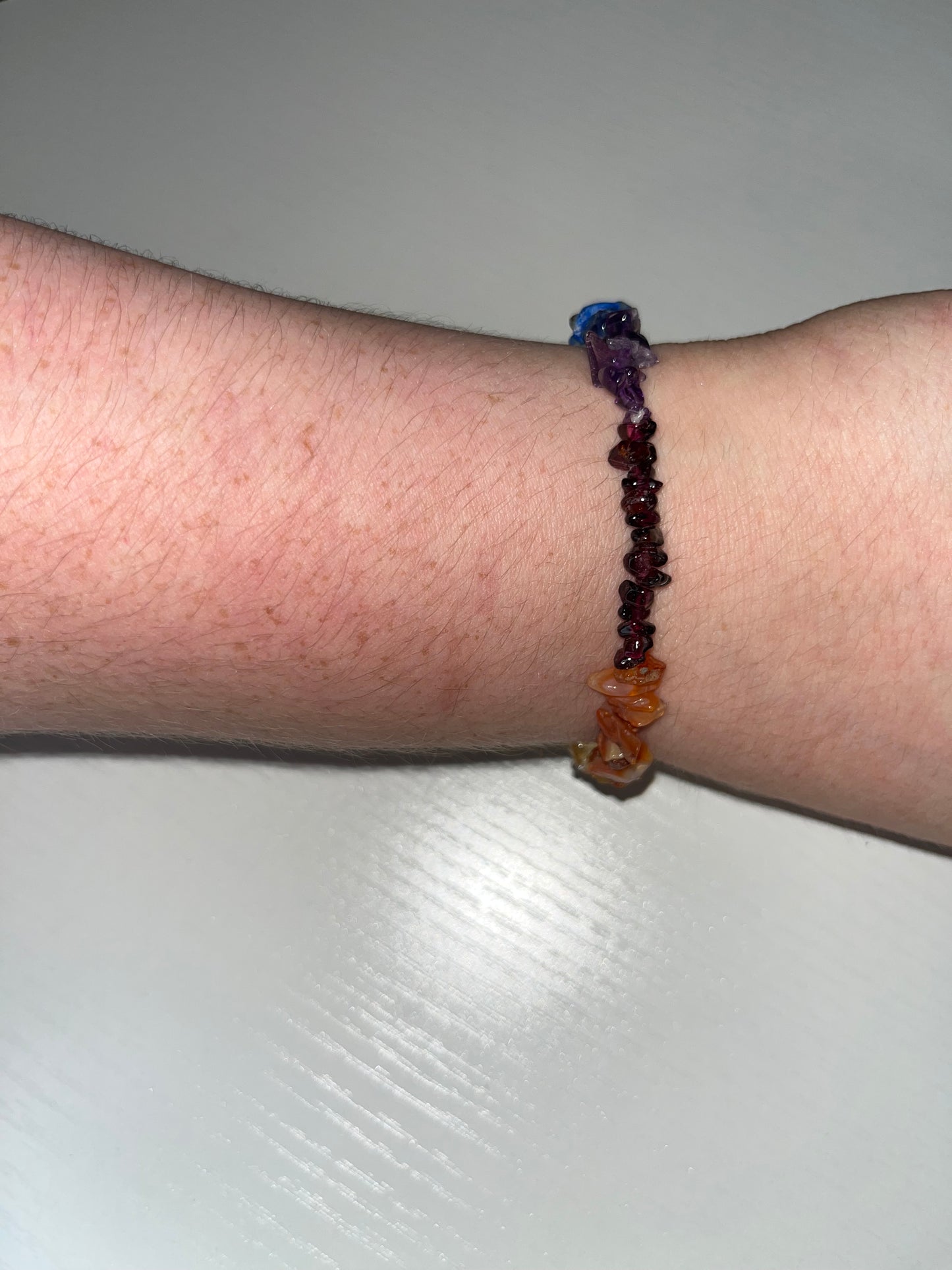 Chakra chip bracelet