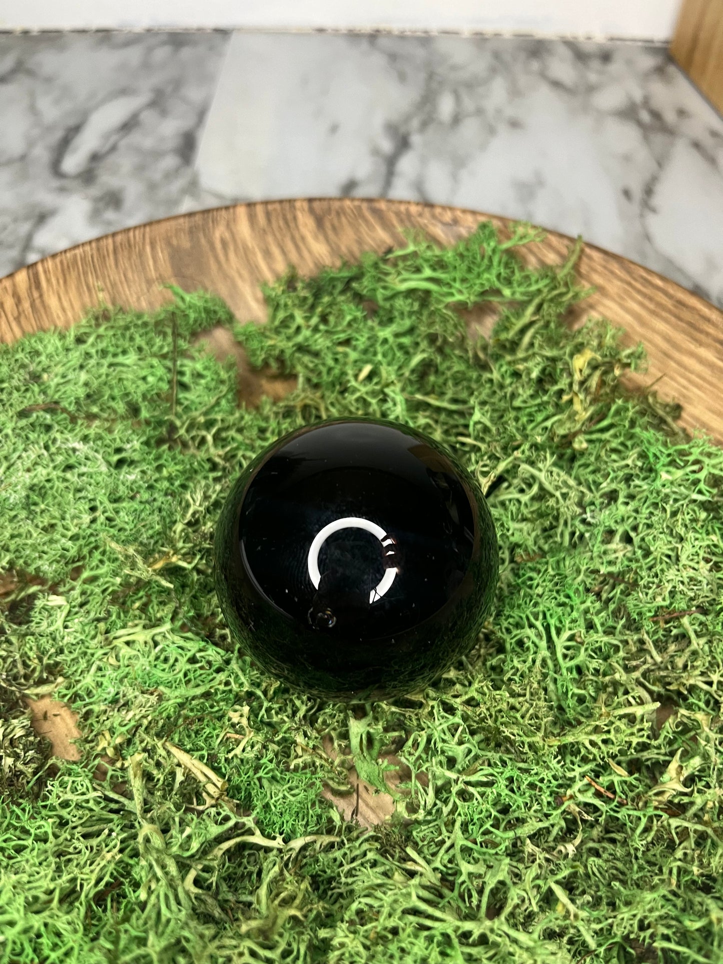 Black, obsidian sphere B