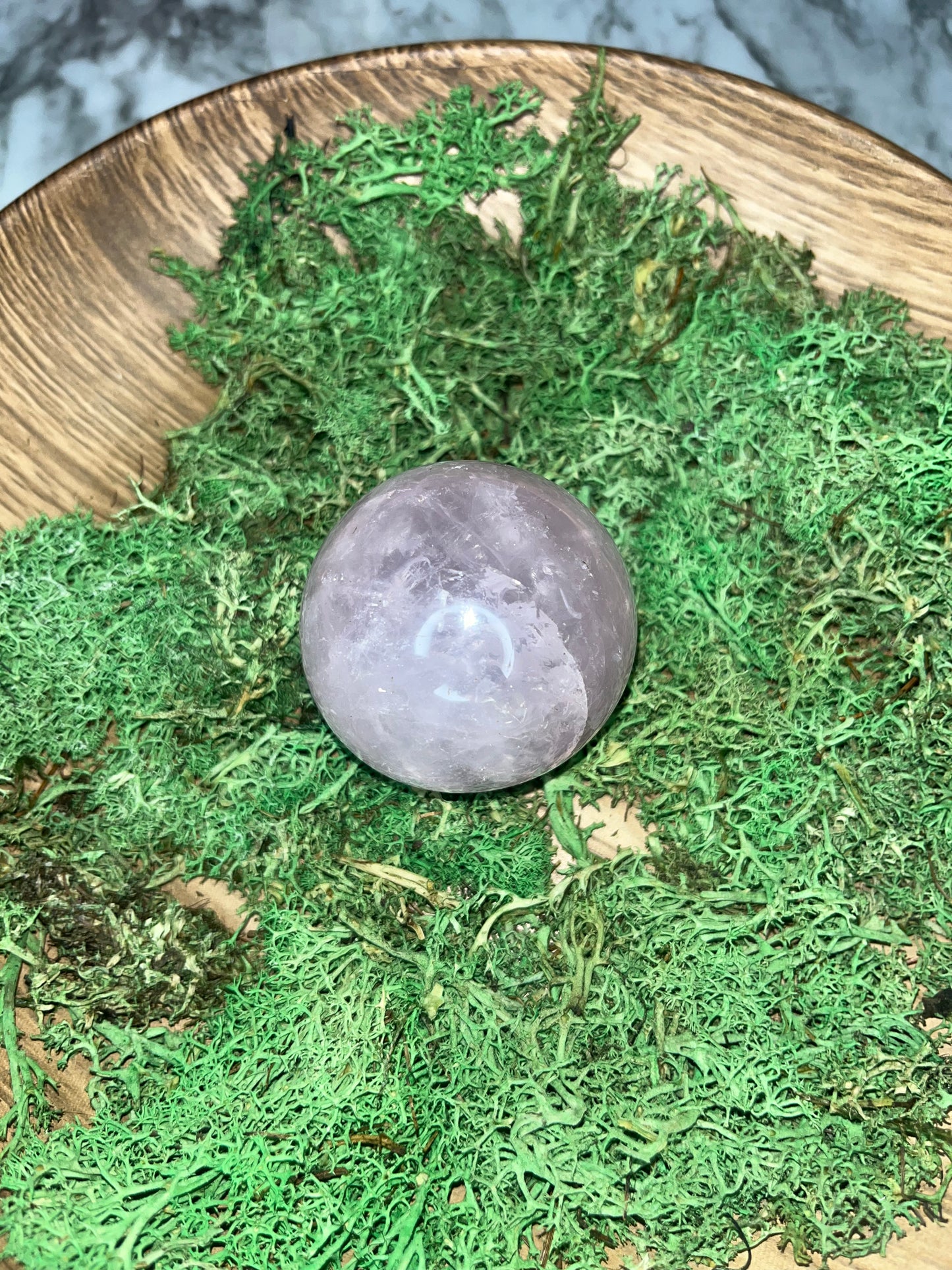 Rose quartz sphere B