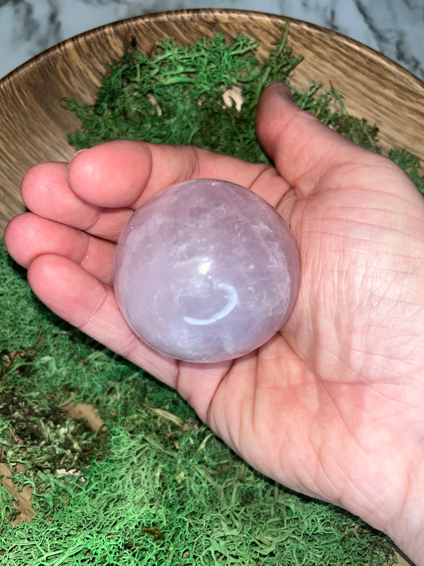 Rose quartz sphere B