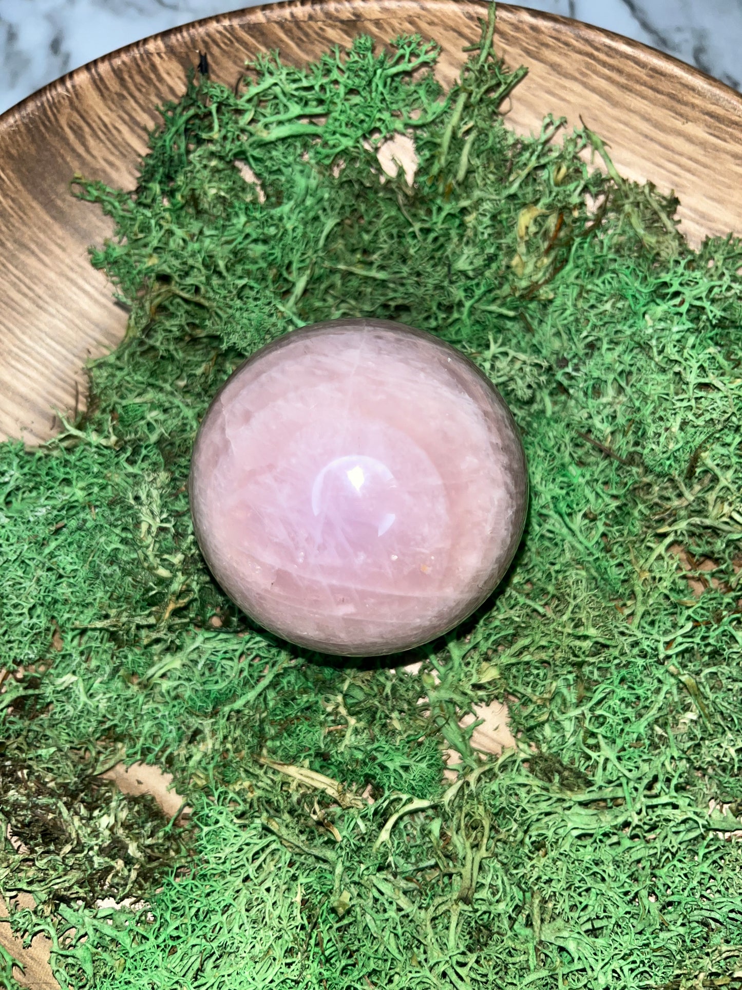 Rose quartz sphere E￼