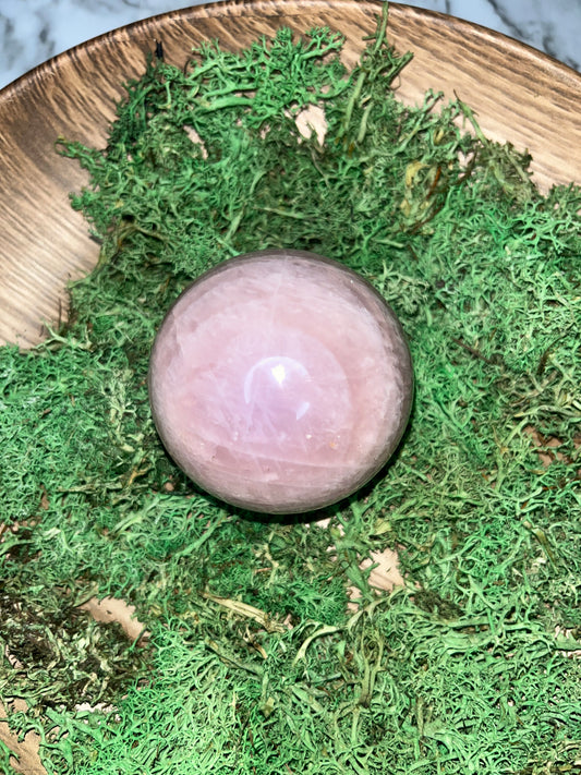 Rose quartz sphere E￼