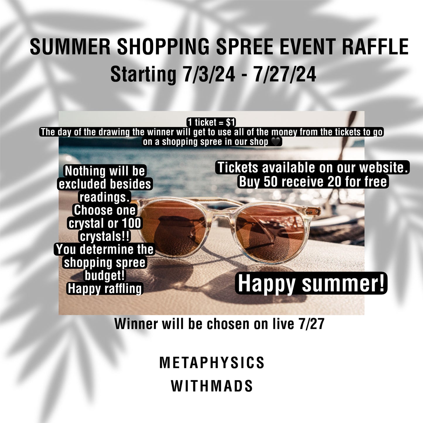 Shopping spree raffle