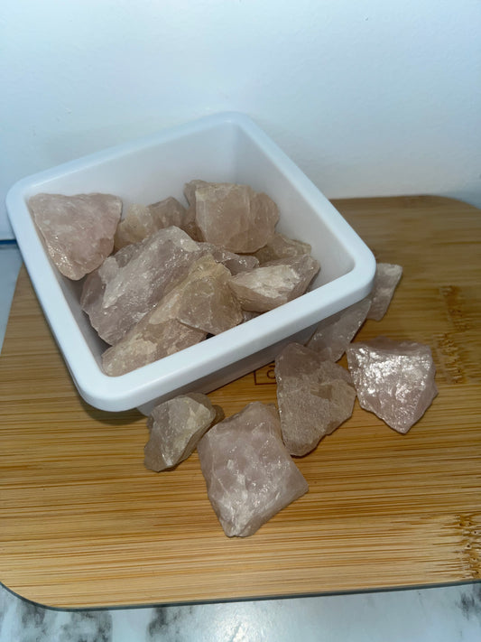 Small rough rose quartz