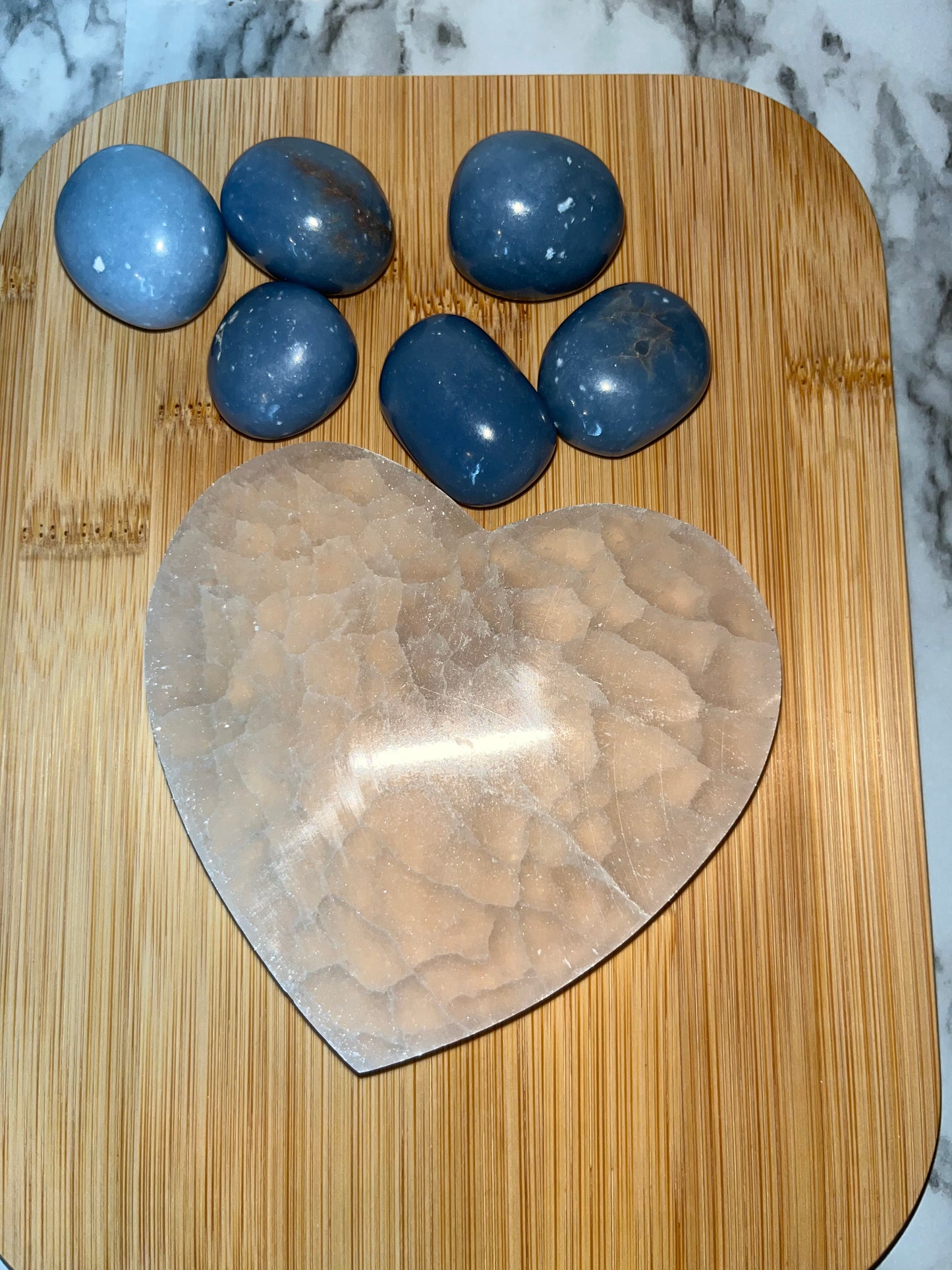 Selenite flat heart