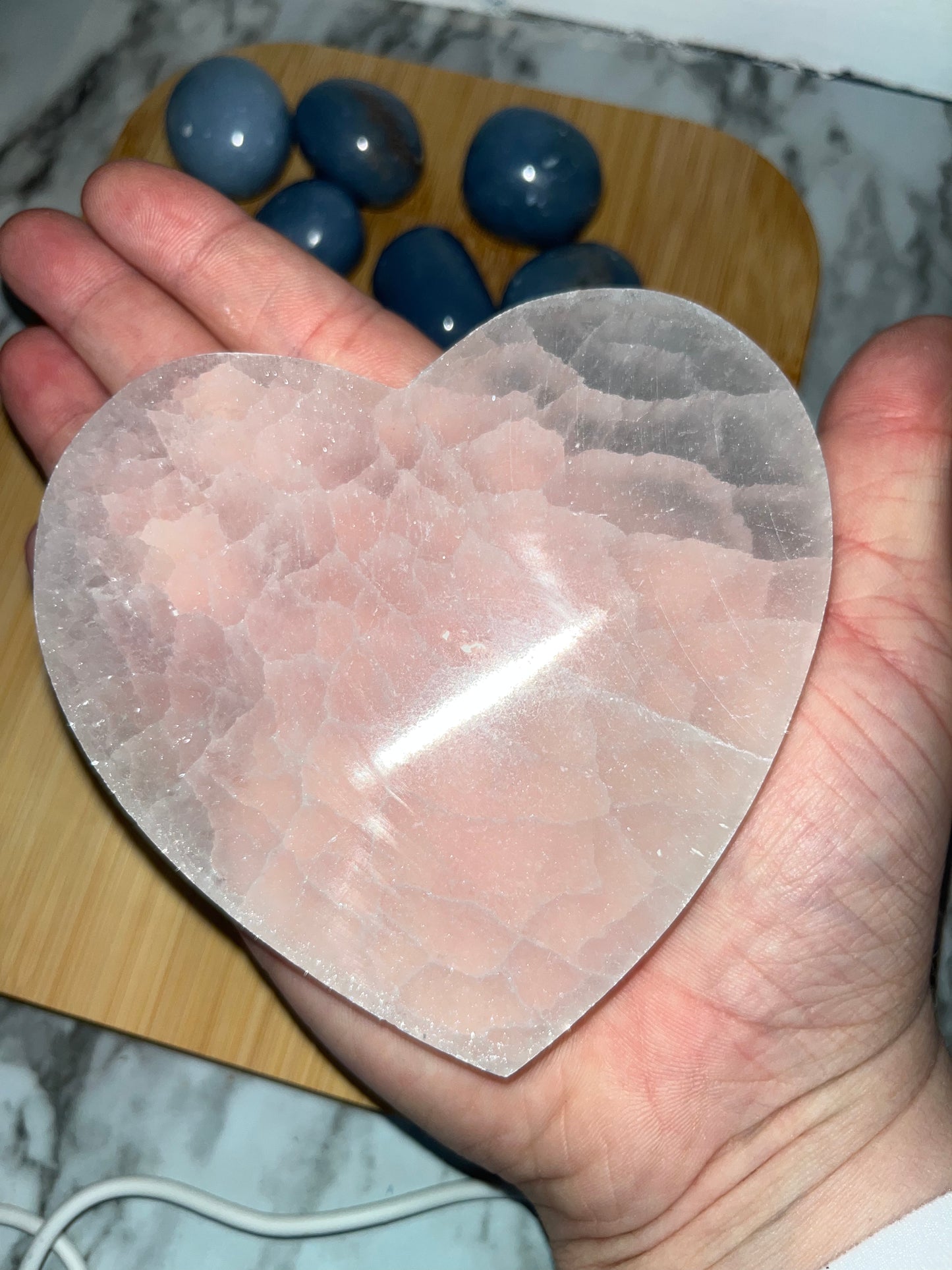 Selenite flat heart