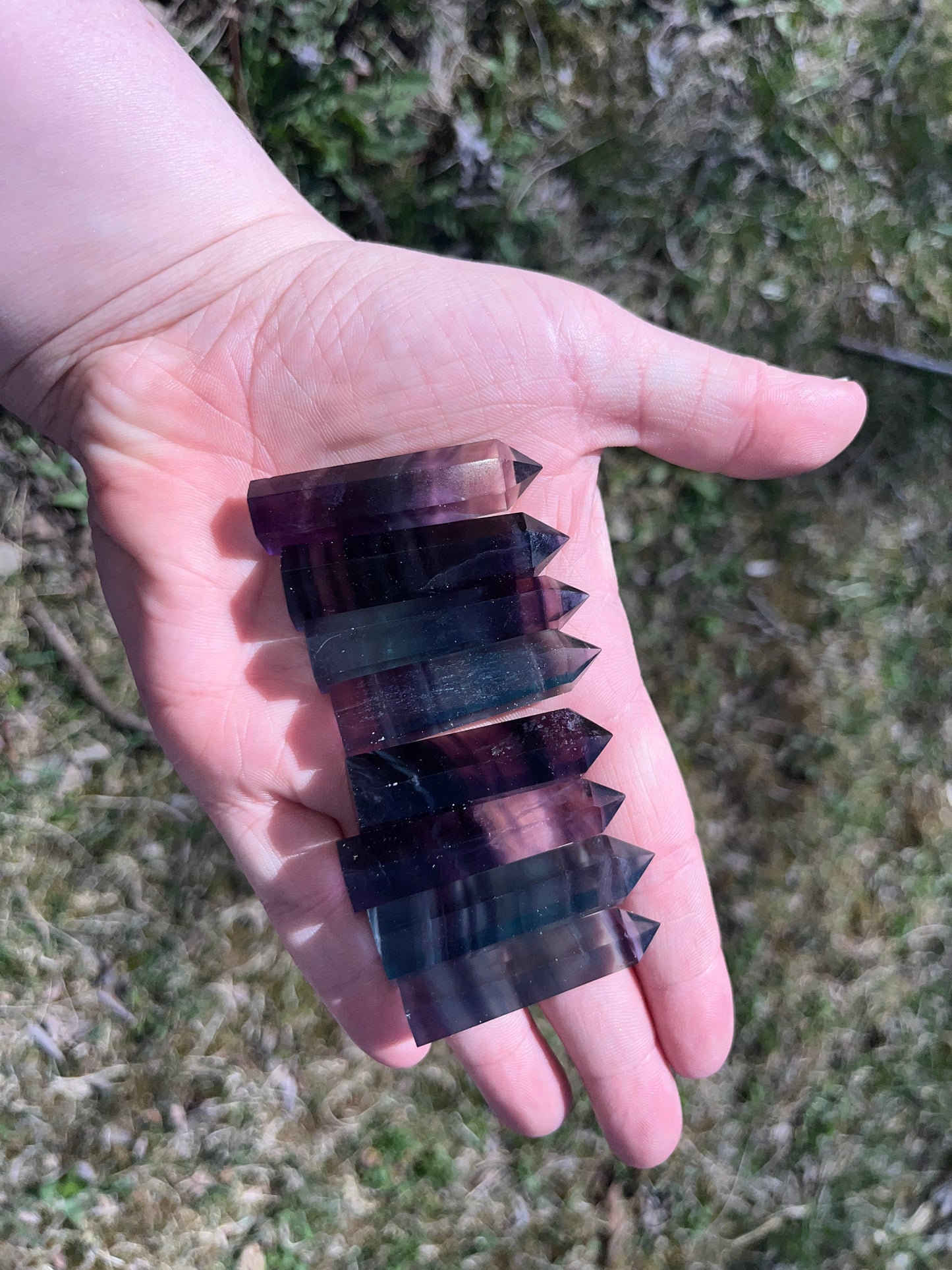 Rainbow Flourite Points